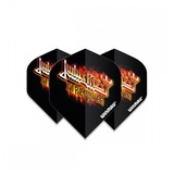 Winmau Rock Legends Judas Priest Flaming Logo Rhino Extra Thick Dart Flights - 1 Satz pro Packung (Insgesamt 3 Flüge)