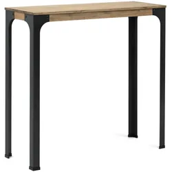 BOX Furniture Bristol High Table 59x59x108cm aus massivem Kiefernholz im industriellen Vintage-Stil.