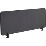 Beliani Schreibtisch Trennwand Akustik Polster dunkelgrau 160 x 40 cm WALLY