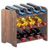 Proregal Weinregal, Braun, Holz, Kiefer, Rechteckig, 44x36x26.5 cm, Wohnzimmer, Regale, Weinregale