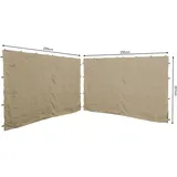 QUICK STAR 2 Seitenteile 295x201cm für Pavillon Roma 3x3m Seitenwand Sand