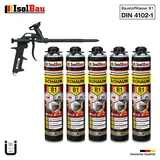 Brandschutzschaum B1 Bauschaum 5 x 750ml Pistolenschaum Montageschaum Pistole