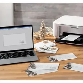 Sigel Weihnachtsbriefumschläge Scandinavian Christmas DIN lang ohne Fenster