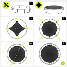 HyperMotion Gartentrampolin 487 cm Schwarz