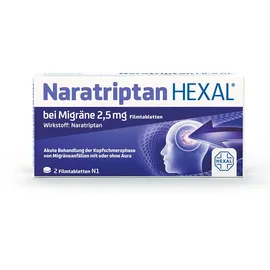 Hexal Naratriptan HEXAL bei Migräne 2,5 mg Filmtabletten