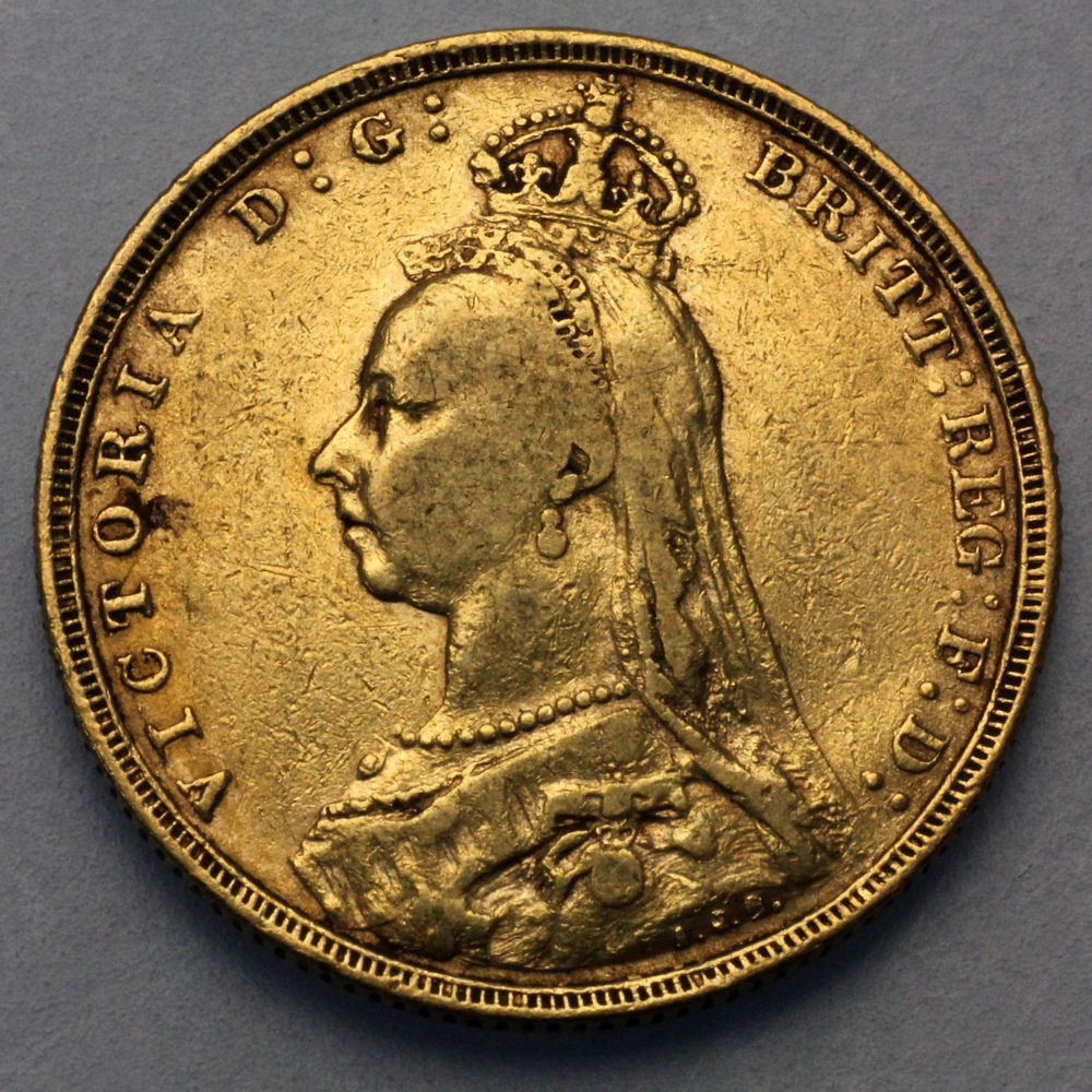 Goldmünze 1 Sovereign Victoria - Krone