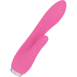 Gebogener Rabbitvibrator, 17,1 cm, pink