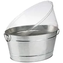 APS Getränkewanne -TIN-, 50 x 32 cm, H: 23 cm, Metall, verzinkt, mit Einsatz | 50x32x23cm