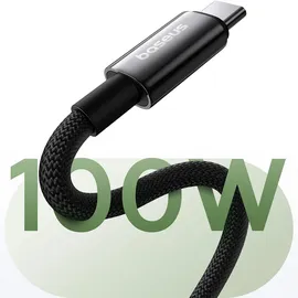 Baseus Tungsten Gold magnetisches USB-C 100W 1m, Schwarz