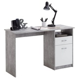 FMD Schreibtisch Jackson betongrau/weiß