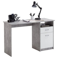 FMD Schreibtisch Jackson betongrau/weiß