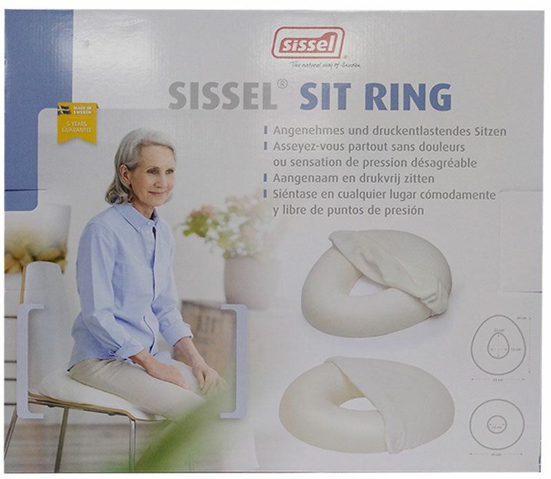 Sissel® Sit Ring rund + Bezug weiß