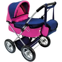 bino Puppen-Buggy mit Tasche rot