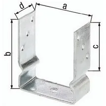 GAH Alberts Pfostenträger U-Form zum Aufschrauben 150 mm x 71 mm x 60 mm