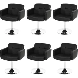 MCW Esszimmerstuhl Houston Kunstleder schwarz 6er Set