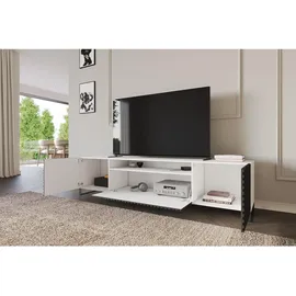 altdecor Zeno Lowboard 200 cm Schwarz/Weiß Holz
