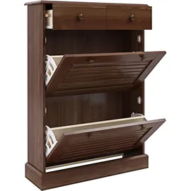 OTTO home Liotta 2 Klappen 1 Schublade 80 x 90 x 35 cm braun lackiert seidenglänzend / braun