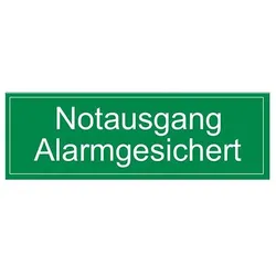 Folienaufkleber "Notausgang Alarmgesichert" (Ausführung: Normaldruck)