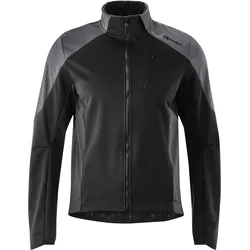 Fahrradjacke GONSO "TRAIL JACKET SOFTSHELL M", Herren, Gr. S, schwarz, 100% Polyester, Rundhals, Langarm, Jacken, Wasserabweisend, strapazierfähig, atmungsaktiv