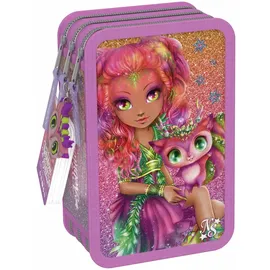 Nebulous Stars Federmäppchen mit 3 Fächern Hazelia - geräumiges Mäppchen für Schule und Büro, Stifte, Marker und Schreibutensilien übersichtlich aufbewahren, ideal für Kinder, Jugendliche ab 6 Jahren