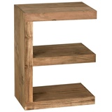 KADIMA DESIGN Beistelltisch "E" Cube NAKO: Akazienholz, E-Konstruktion, 45x30 cm, 60 cm Höhe, handgefertigt.