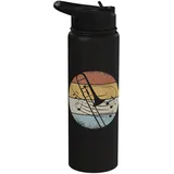 Posaunist Orchester Musiker Noten Retro Posaune Stainless Steel Insulated Water Bottle