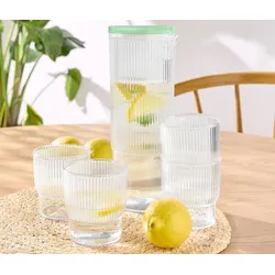 Tchibo - 4 Kunststoff-Trinkbecher mit Krug - hellgrün