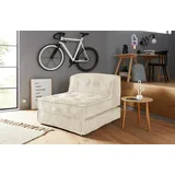 Home Affaire Sessel Pia, Loungesessel aus Cord, in 2 Größen, Pouf-Funktion. beige 83 cm x 77 cm x 83 cm