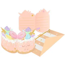 Amscan 9916950 - Einladungen und Umschläge aus Crazy Cake-Papier 8er-Pack