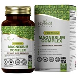 Ezyleaf Magnesium Hochdosiert Kapseln | 375mg Magnesium pro Portion | Magnesium Glycinat, Magnesium Malat & Magnesiumcitrat | 90 Vegane Kapseln | ISO-Zertifiziert, Allergen- & Glutenfrei | Aus GB