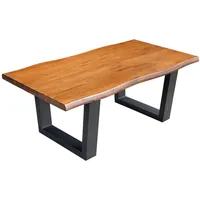 Riess-Ambiente Couchtisch GENESIS 110cm braun Akazienholz Baumkante V-Gestell