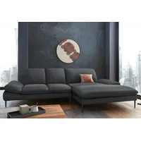W.SCHILLIG Ecksofa enjoy&MORE, Designsofa, elegant und bequem, L-Form, Sitztiefenverstellung, Füße schwarz pulverbeschichtet, Breite 310 cm schwarz
