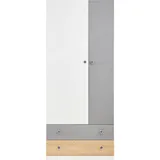 masseno Drehtürenschrank BRERA 80 x 190 x 50 cm Weiß