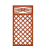 Andrewex Sichtschutzelement Malaga mit Gitter 180 cm teak