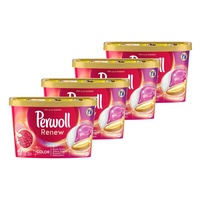 Perwoll Renew Caps Color & Faser Waschmittel, 72 (4 x 18 Wäschen), sanft reinigende All-in-1 Waschmittel Caps zur Farbauffrischung und Faserglättung bei bunter Wäsche