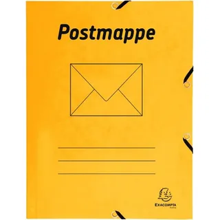 Falken Organisationsmappe (Spar-Set, 60-St., 60er-Set), Postmappe DIN A4 mit Gummizug Sammelmappe Einschlagmappe Gelb gelb