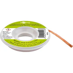Entlötlitze, Breite 2,0mm, Länge 1,50m