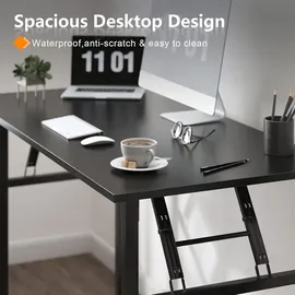 luxuskollektion Büroschreibtisch 80x40x75cm Schwarz