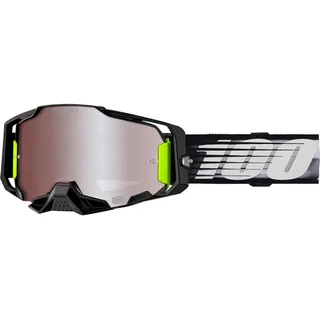 100% Armega Schutzbrille für Dirt Bikes, Motocross, Motorrad und Fahrradsport, langlebige Mountainbike-Brille, Lightspeed, HIPER Mirror Silver Flash Lens