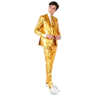 Opposuits Kinderanzug Teen Groovy Gold Anzug für Jugendliche - Karneval Going for Gold: Bling-Bling zum Anziehen 158