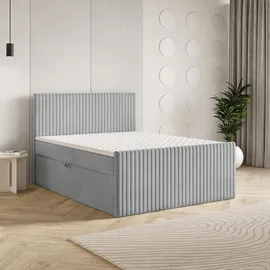 masseno Boxbett 160 x 200 cm Grau