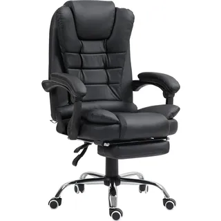 Hti-Living Drehstuhl Kunstleder Schwarz