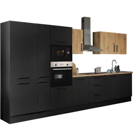 BASIC by Balculina Küchenzeile Turin 370 cm schwarz