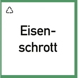 Wertstoffkennzeichnung "Eisenschrott", Kunststoff, 300x300 mm