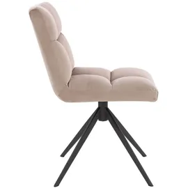 Home Deluxe Esszimmerstuhl, Hellbraun, Metall, Textil, 47x82x55 cm, Esszimmer, Stühle, Esszimmerstühle, Armlehnenstühle