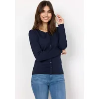Soyaconcept Strickjacke mit Rundhalsausschnitt Modell 'Dollie', Marine, XXL