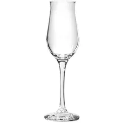 Tray 6 Flöte Kelche Essenz transparentes Glas cl 19.