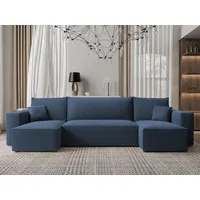 Idohome Ecksofa-Wohnzimmer Sofa mit Schlaffunktion und Bettkasten, Eckcouch, Polstermöbel, Sofa, Couch modern in Farbe Dunkelblau Poso 05 Paris U ... - Blau