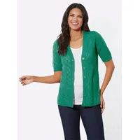 Sieh an! Strickjacke Ajour Grün 38
