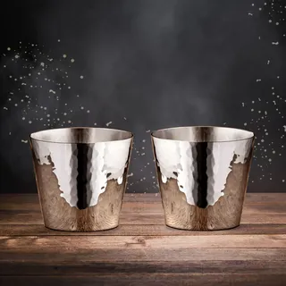Robbe & Berking Martelé Rum- und Destillatebecher 90g versilbert 2er-Set
